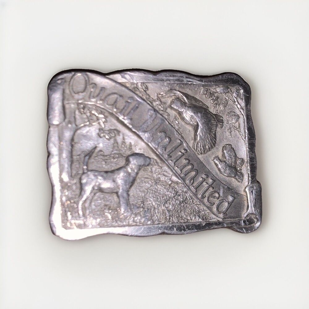 1980s **Quail Unlimited** Hunting Conservation Belt Buckle